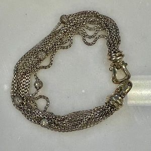 David Yurman Multi Strand Diamond Bracelet